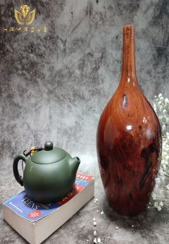 Bình lũa gỗ hương - Lục bình phong thủy sang trọng - 24*8 