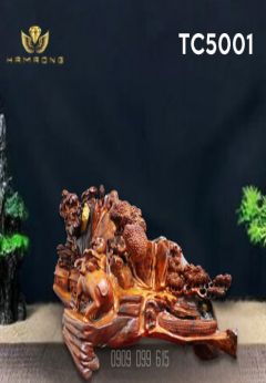 Tượng tiểu cảnh gỗ hương 