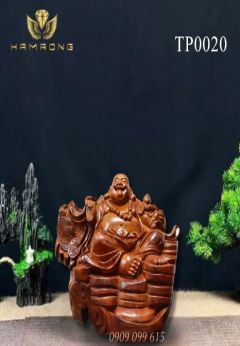 Tượng di lạc nhị phúc gỗ  