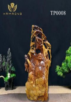 Tượng di lặc gỗ hương  