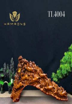 Tượng bát mã gỗ nu hương  