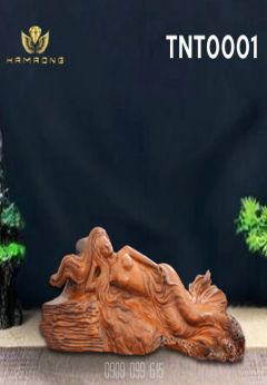 Tượng gỗ cô gái  