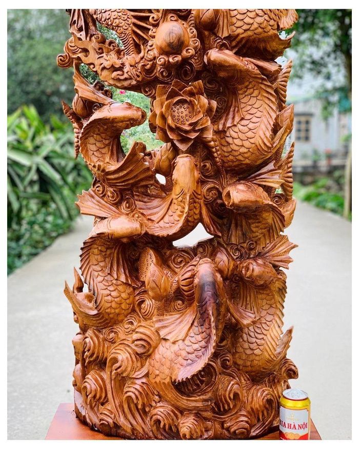 Ý nghĩa của tượng gỗ cá Chép hóa Rồng 6