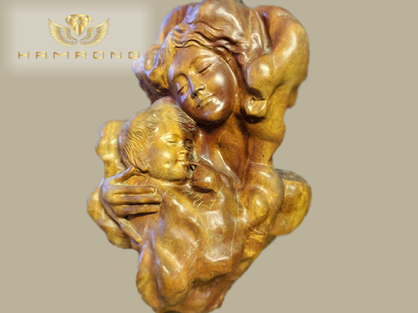 Tượng gỗ mẫu tử